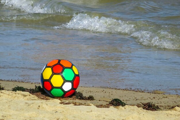 Photo close-up of ball on beach