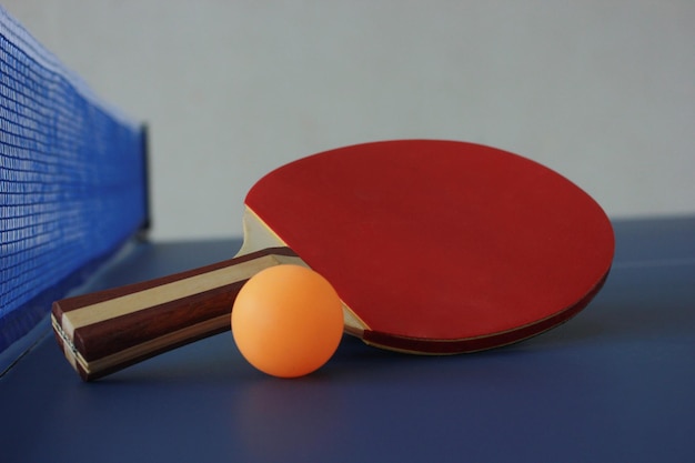 Close-up of balls and ball on table