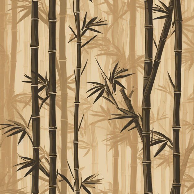 a close up of a bamboo tree with many leaves on it generative ai