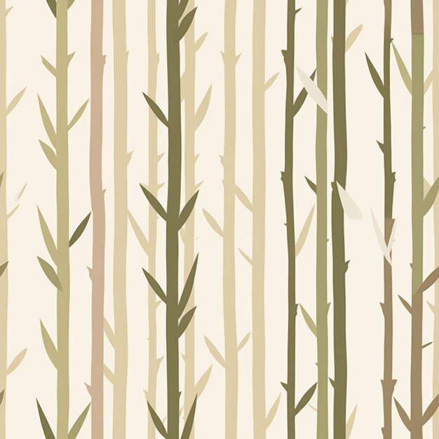 a close up of a bamboo tree with many leaves on it generative ai