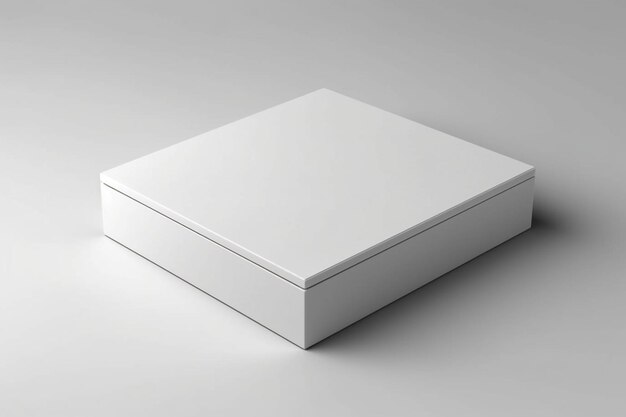 Close-up bankdekking papieren mockup box met witte achtergrond