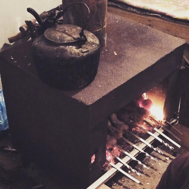 Photo close-up of barbecuing food