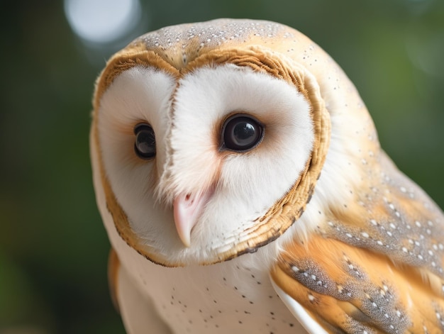 close up of a Barn owl
