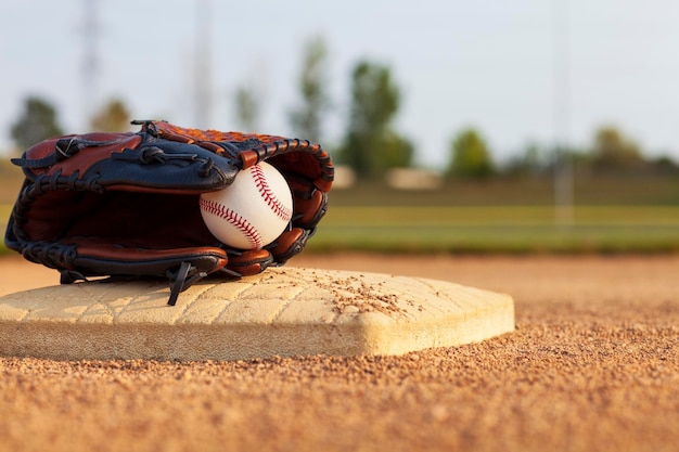 Foto close-up di una partita di baseball sulla sabbia della spiaggia