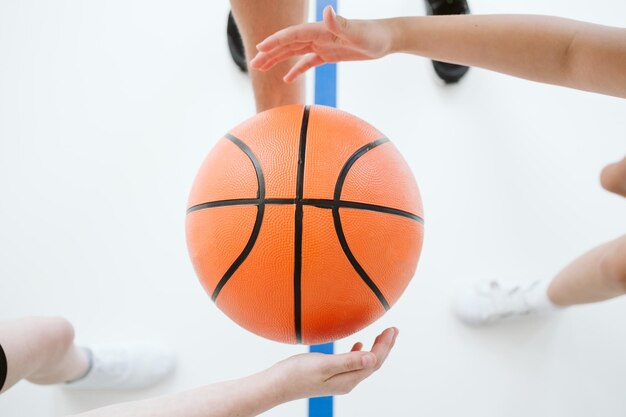 Close up of a baskebtball