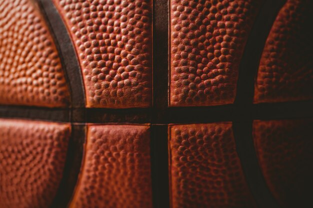 Close up of basketball