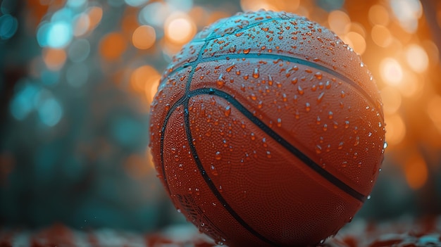 Close up A basketball