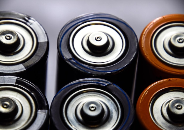 Photo close-up of batteries