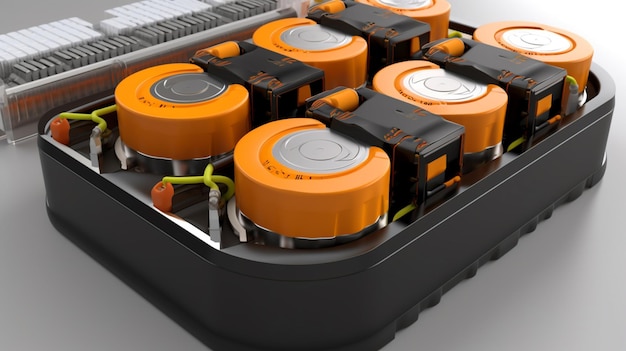 A close up of a battery with the word electric on it