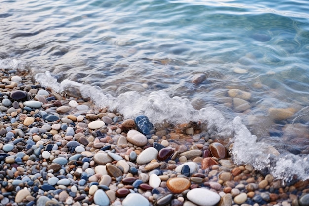 a close up of a beach