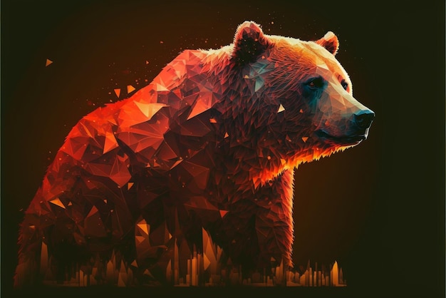 Close up of bear generative ai