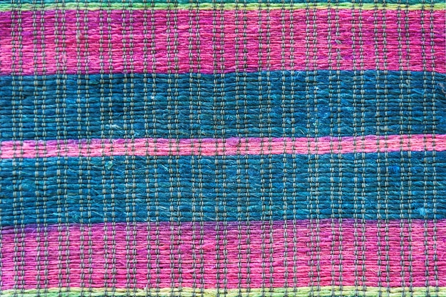 close up of beautiful colorful hand made motley rug or carpet