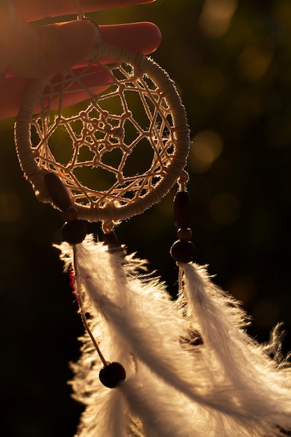 Close up on beautiful dreamcatcher