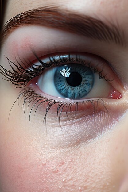 Photo close up of beautiful female eye