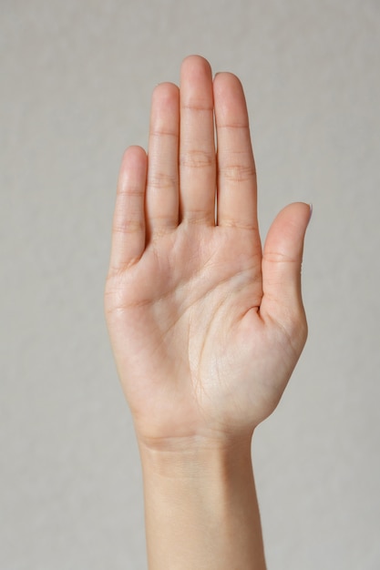 Close up on beautiful hand gestures isolated