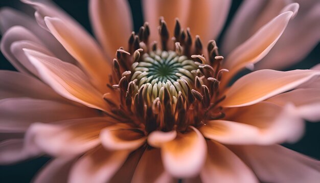 Close up of a beautiful orange chrysanthemum flower