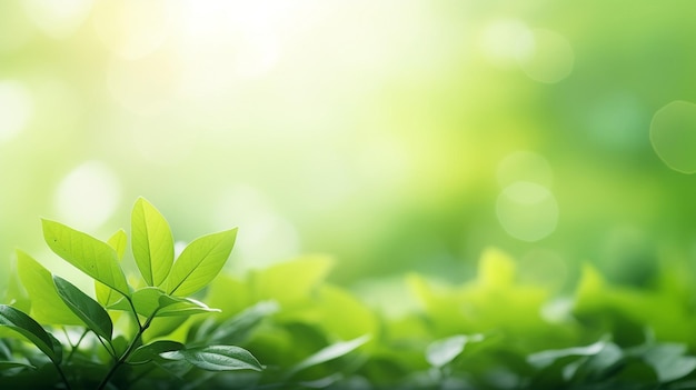 Close Up Beautiful View of Green Nature Leaf on Blurred Greenery Background