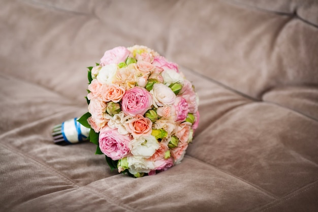 Close up of beautiful wedding bouquet