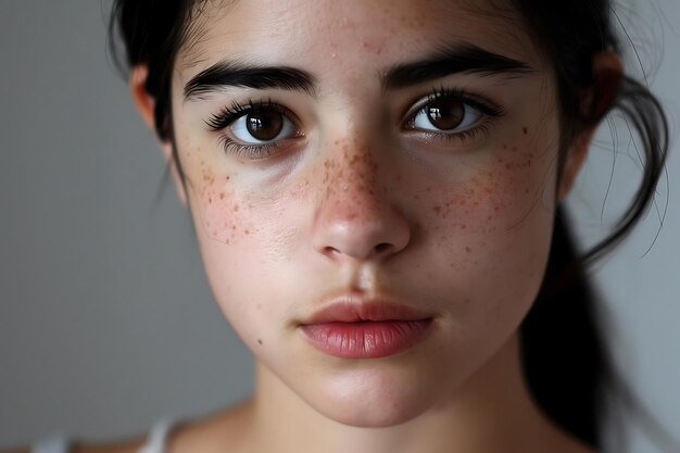 Close up beautiful woman portrait