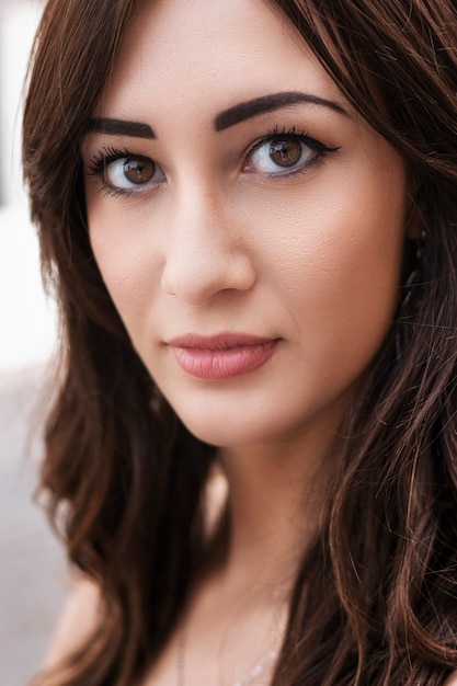 Photo close-up of a beautiful woman