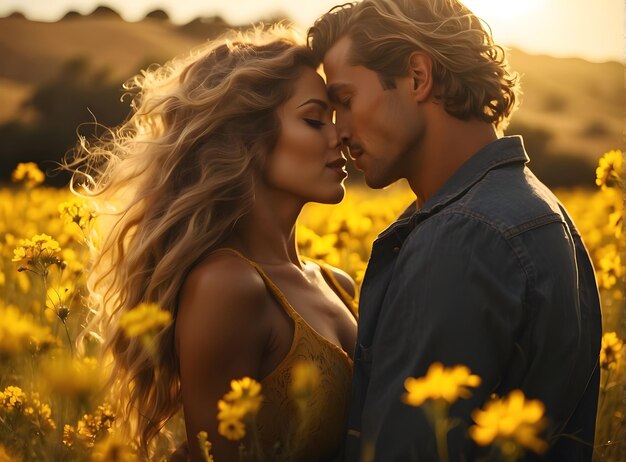 Close Up Of A Beautiful Young Woman Holding Yellow Flowers