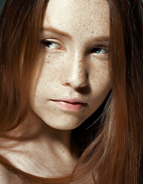 close-up of beautiful young woman
