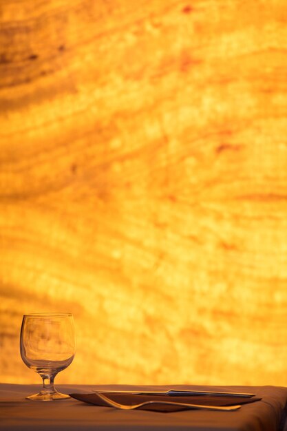 Close-up of beer glass on table