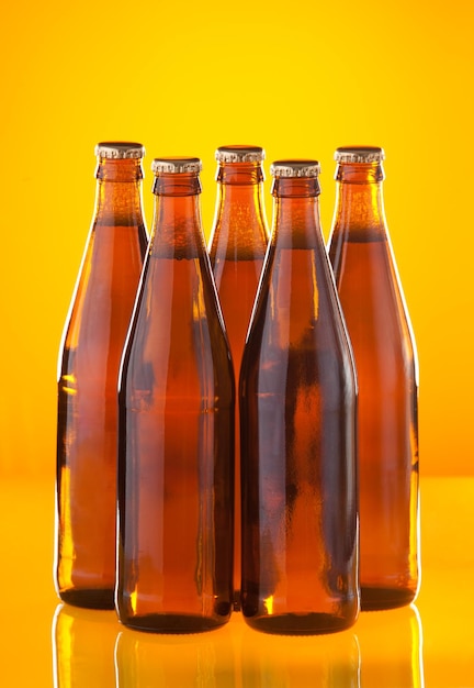 Close-up of beer glass