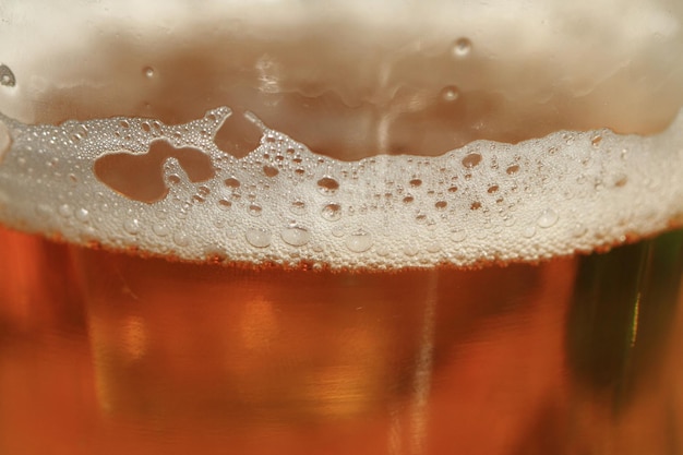 Photo close-up of beer glass