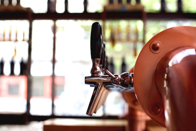 Photo close-up of beer tap