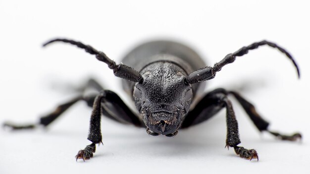 Photo close-up of beetle over white background