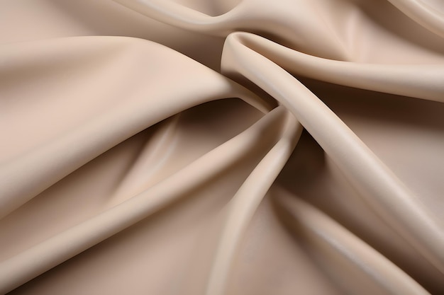 a close up of a beige fabric with a very large amount of folds Generative AI