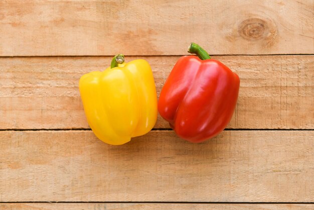 Close-up of bell peppers on table