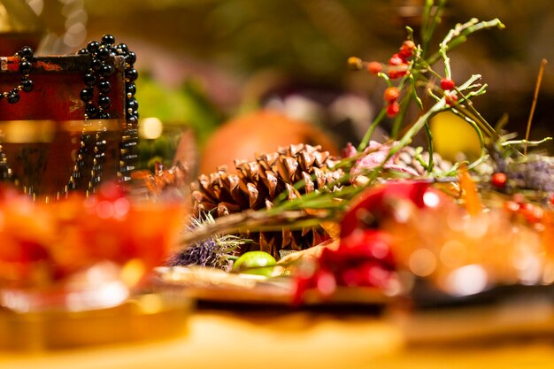 Photo close-up of berries on table