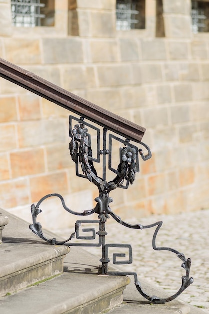 Close-up of bicycle against wall