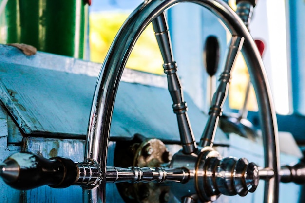 Close-up of bicycle wheel