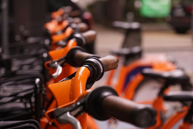 Photo close-up of bicycles