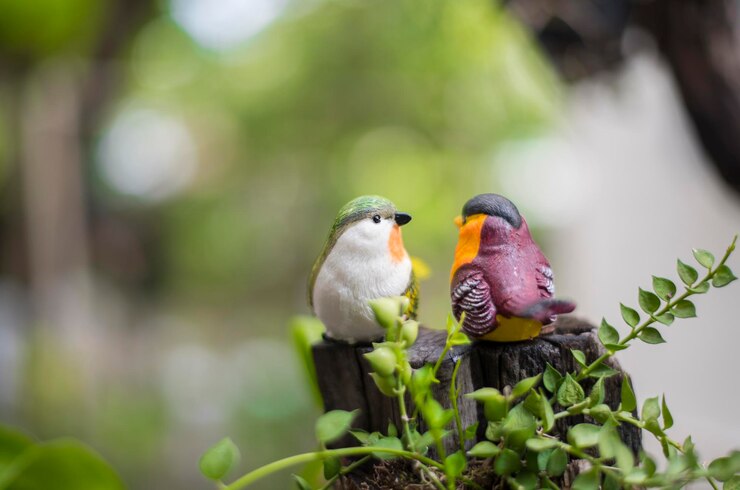 Photo 葉の上に座っている鳥のクローズアップ