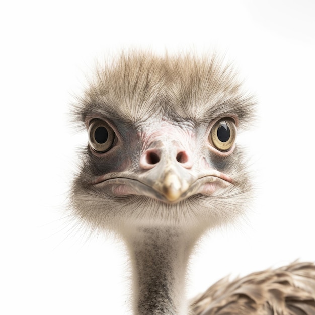 A close up of a bird's head and neck