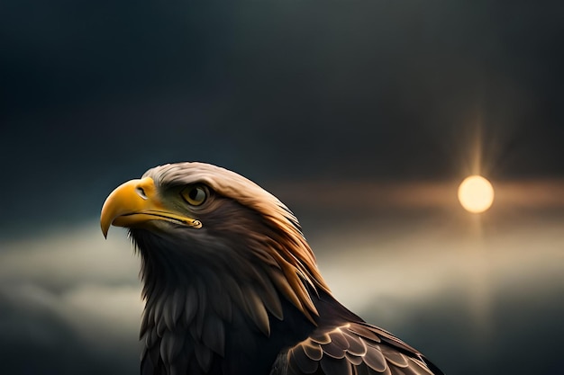 A close up of a bird's head