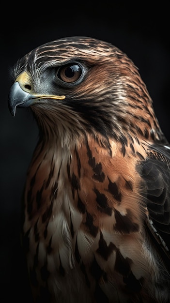 A close up of a bird's head