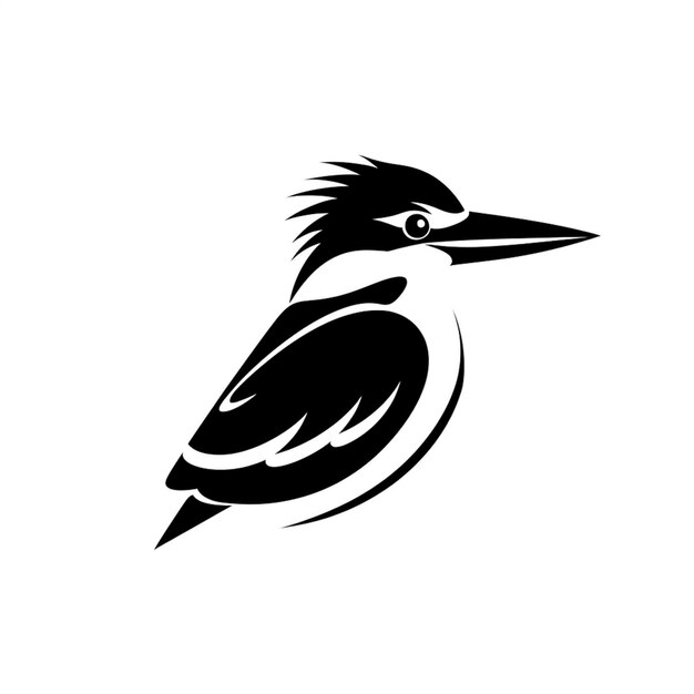 A close up of a bird with a long beak on a white background generative ai