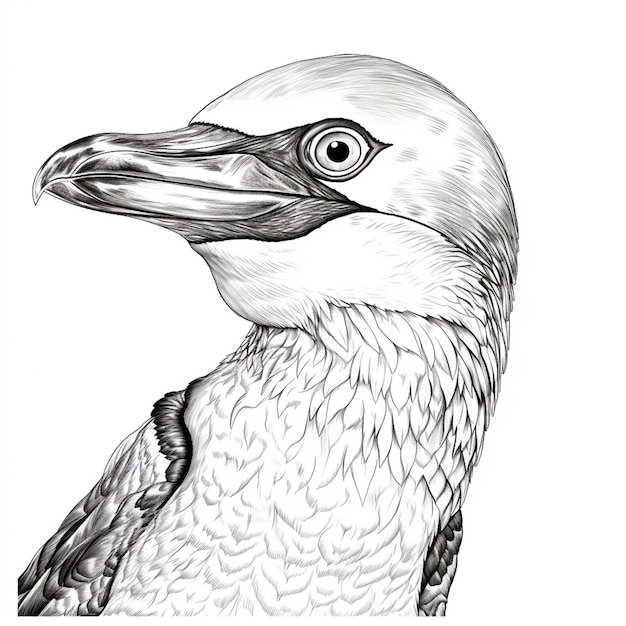 a close up of a bird with a very large beak generative ai