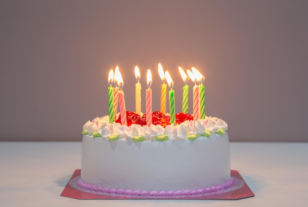 Close-up of birthday cake