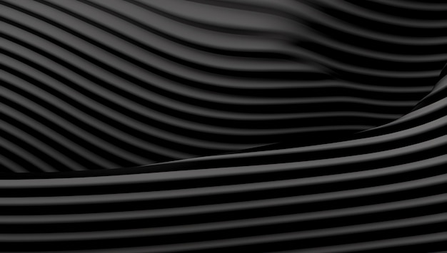 A close up of a black background with a wavy pattern