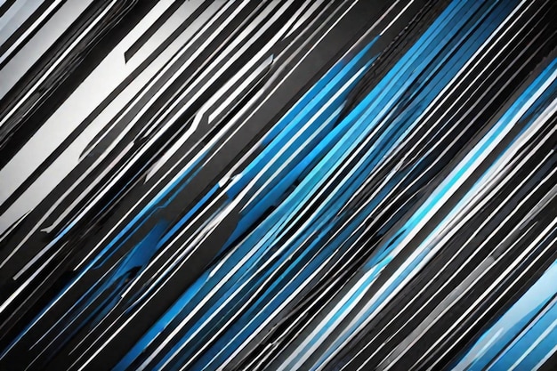 A close up of a black and blue striped background with a black background