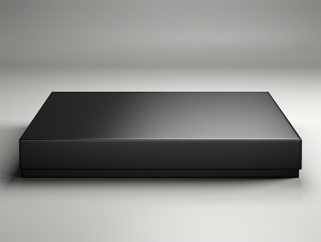 a close up of a black box on a white surface generative ai