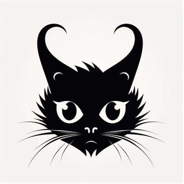 a close up of a black cats face with a big generative ai