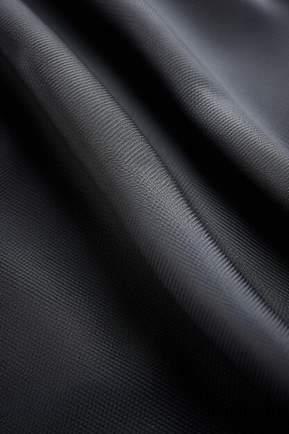 Photo a close up of a black fabric with a black background