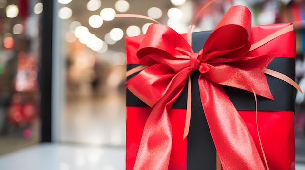 A close up of a Black Friday sale tag on a clothing item in a store window